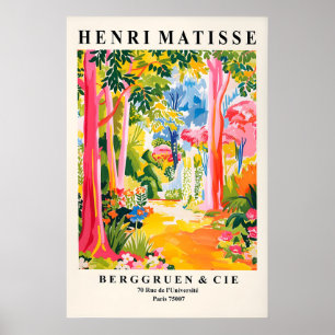 Matisse Style Tropical Forest Art Print Pink