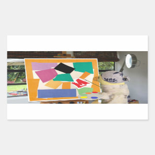Matisse The Snail in oil by Danny Duck  Rectangular Sticker