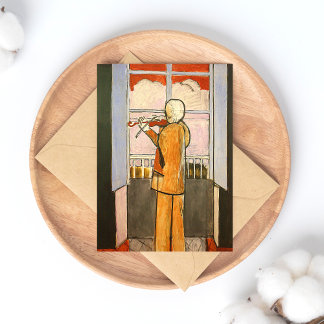 Matisse, Violinist at the Window Fine Art Postcard