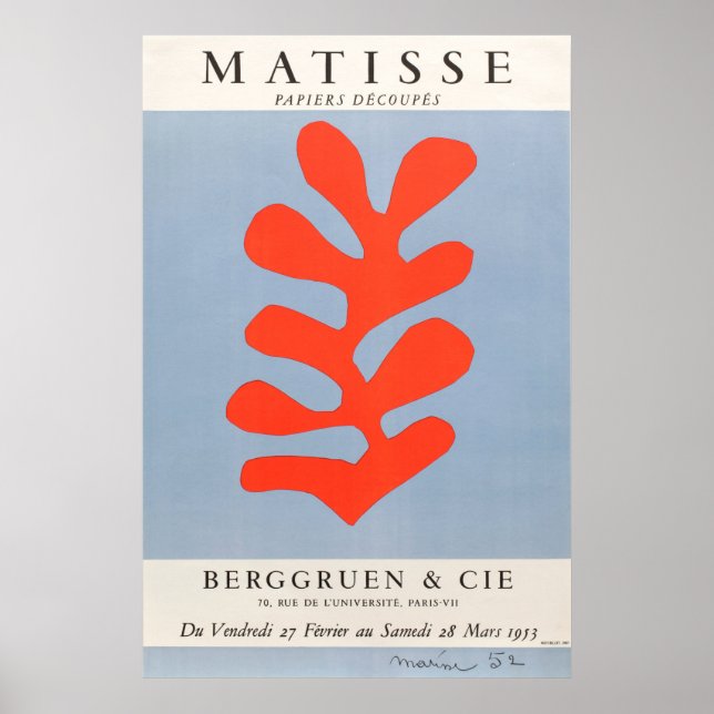 Matisse's Papiers Poster (Front)