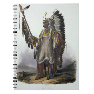 Mato-Tope, a Mandan Chief, plate 13 from Volume 2 Spiral Notebook