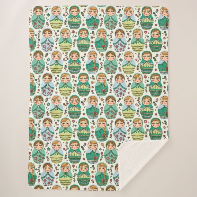 Matreshka Sherpa Blanket (Front)