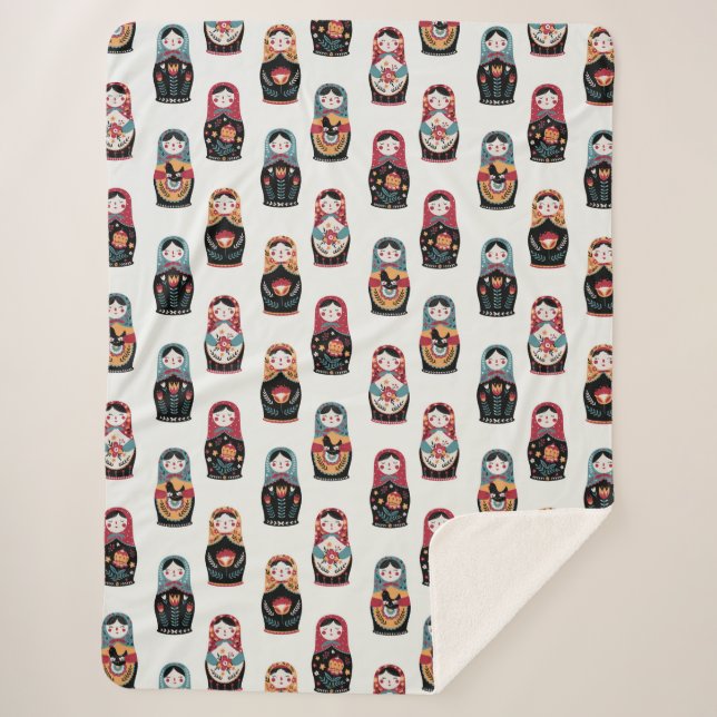 Matreshka Sherpa Blanket (Front)