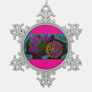 Matrimony Snowflake Pewter Christmas Ornament