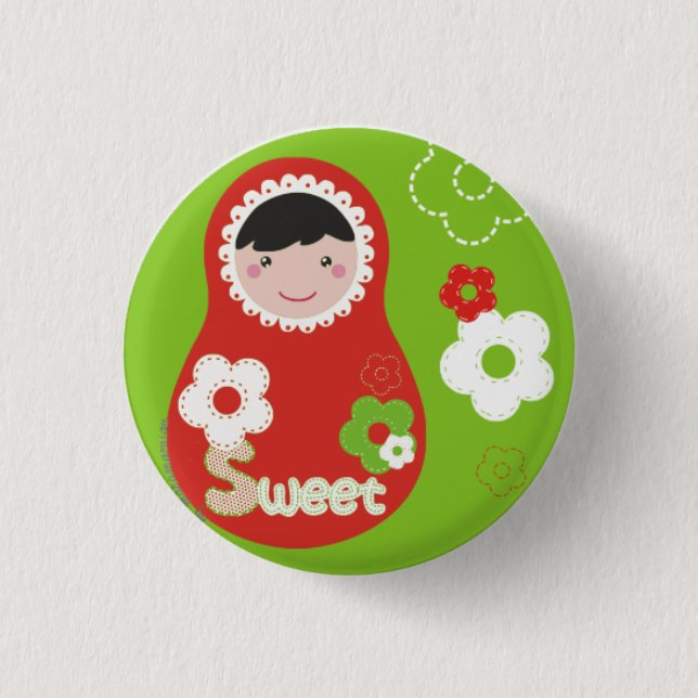 Matrioska Sweet Chapa 3 Cm Round Badge (Front)
