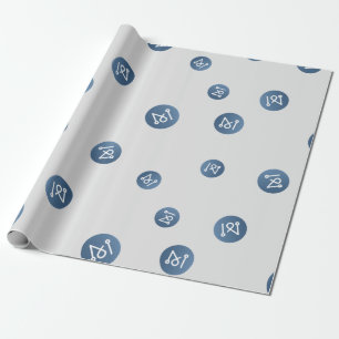 Matrix AI Network Cryptocurrency Coin Sign Pattern Wrapping Paper