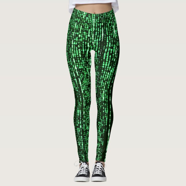 Matrix code Be a warrior againt the system  Leggings (Front)