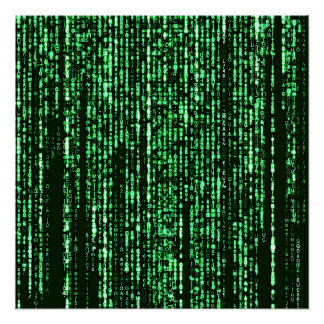 Matrix code Be a warrior againt the system  Poster