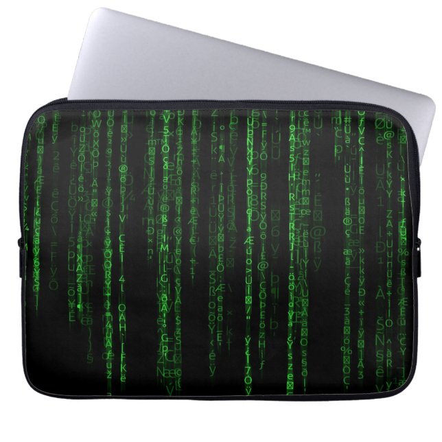 Matrix code laptop sleeve (Front)