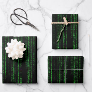 Matrix code wrapping paper sheet