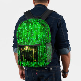 Matrix-Inspired Party Cover Image Futuristic Style Printed Backpack