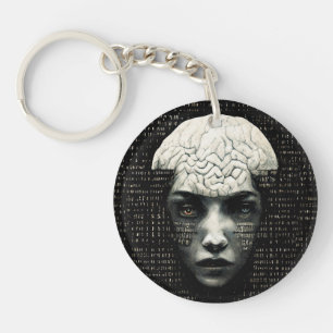 Matrix Man Binary Code Key Ring