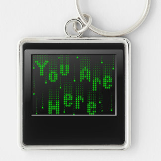 Matrix parody you are here key chains