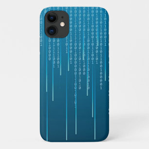 Matrix pattern in Blue Case-Mate iPhone Case