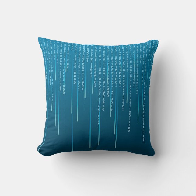 Matrix pattern in Blue Cushion (Front)