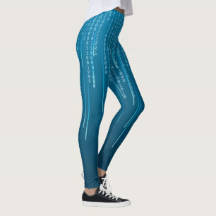 Matrix pattern in Blue Leggings
