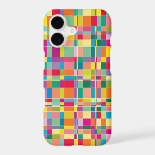 Matrix Squares Rainbow Mosaic Colours Phone Casing