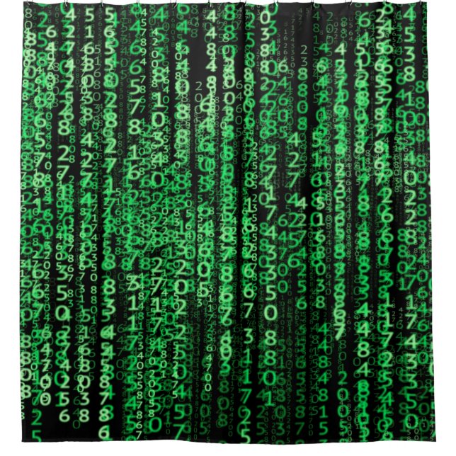 Matrix technology tech data shower curtain (Front)