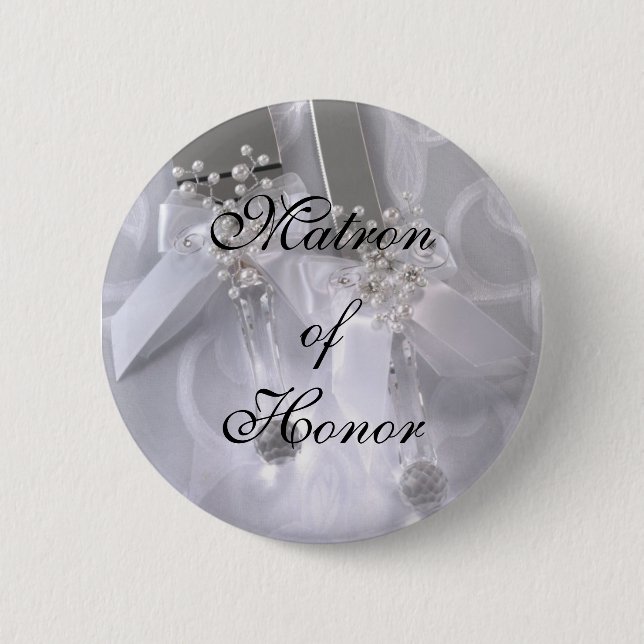 Matron of Honour 6 Cm Round Badge (Front)