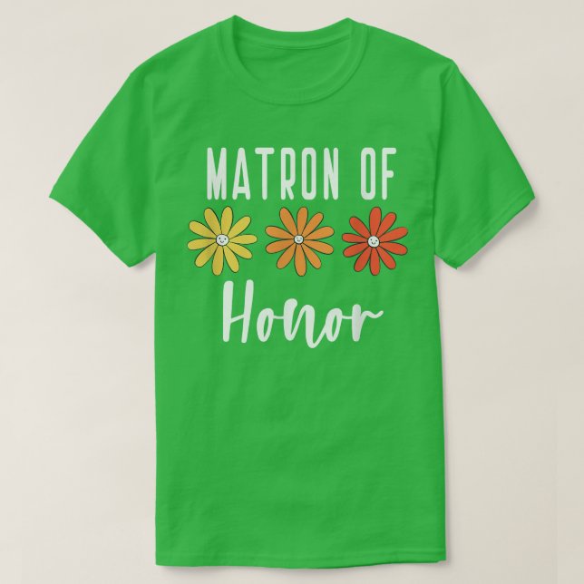 Matron of Honour  Bachelorette Bride Proposal Cute T-Shirt (Design Front)