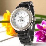 Matron of Honour Black White Wedding<br><div class="desc">Matron of Honour Black White Watch for Wedding,  Bridal Party,  Bridal Shower,  Bachelorette Party. Check out more products with this design in the collection below.</div>