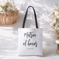 Matron of Honour Black White Wedding
