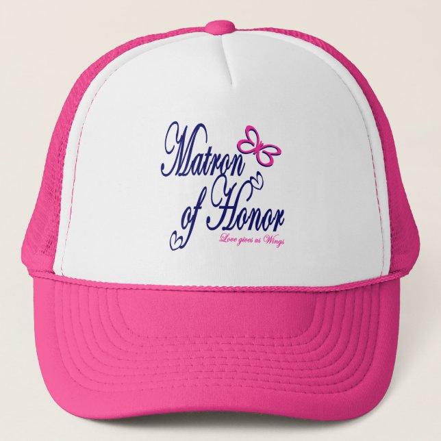 Matron of Honour / Butterfly Trucker Hat (Front)