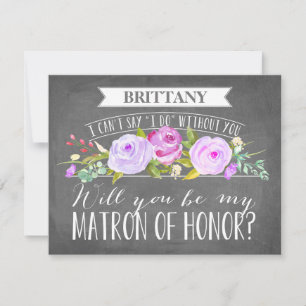 Matron Of Honour Card Bridesmaid