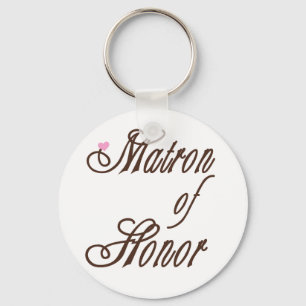 Matron of Honour Classy Browns Key Ring