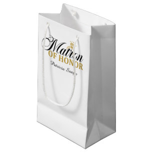Matron Of Honour customisable Wedding party Small Gift Bag