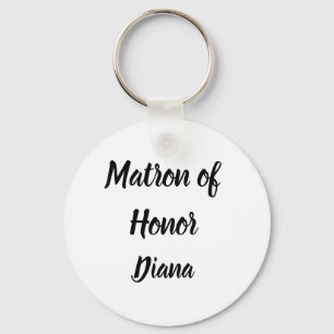 Matron of Honour Gifts Custom Name Gifts Wedding  Key Ring