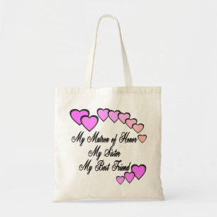 Matron of Honour Hearts Tote Bag