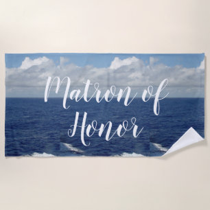 Matron of Honour Ocean Waves Beach Towel