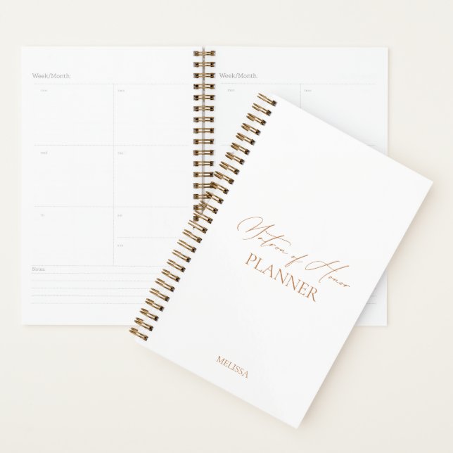"Matron of Honour Planner" Modern Elegant Wedding Planner (Display)