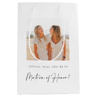 Matron of Honour Proposal Gift Bag with Photo