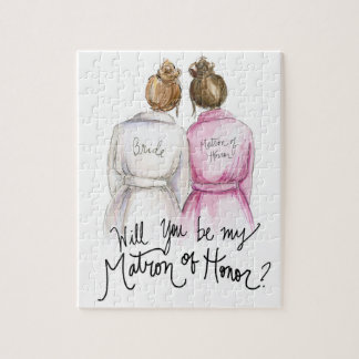 Matron of Honour? Puzzle Dk Bl Bun Bride Br Bun