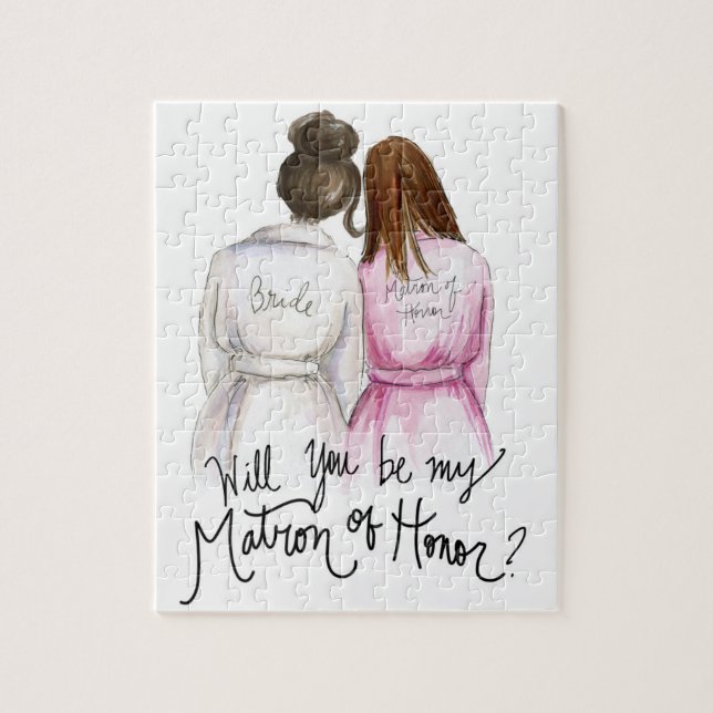 Matron of Honour? Puzzle Dk Br Bun Bride Br Maid (Vertical)