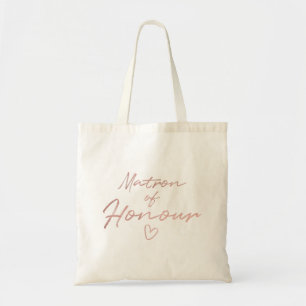 Matron of Honour - Rose Gold faux foil tote bag