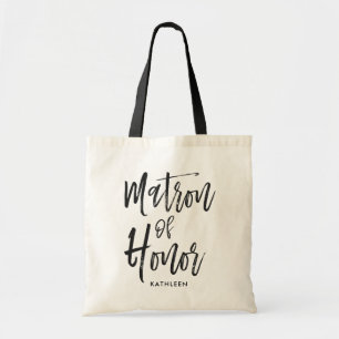 Matron of Honour Script Style Custom Wedding Tote Bag