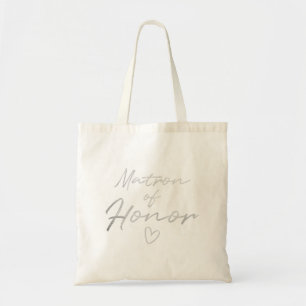 Matron of Honour - Silver faux foil tote bag