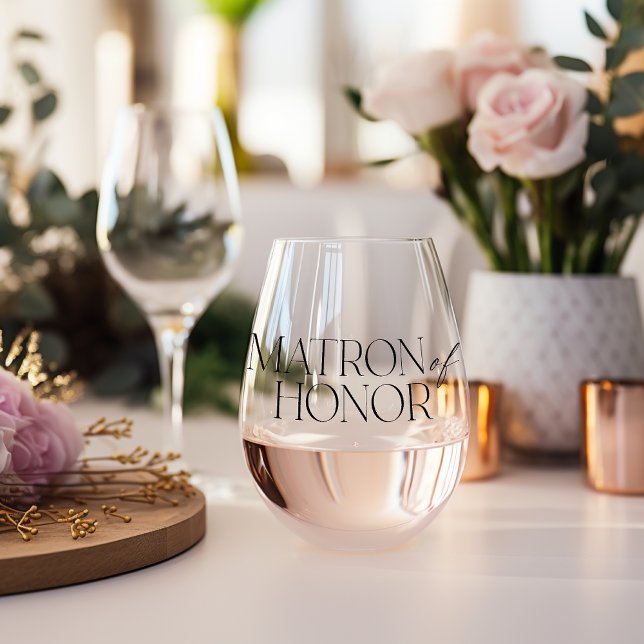 Matron of Honour Stemless Wine Glass (Creator Uploaded)