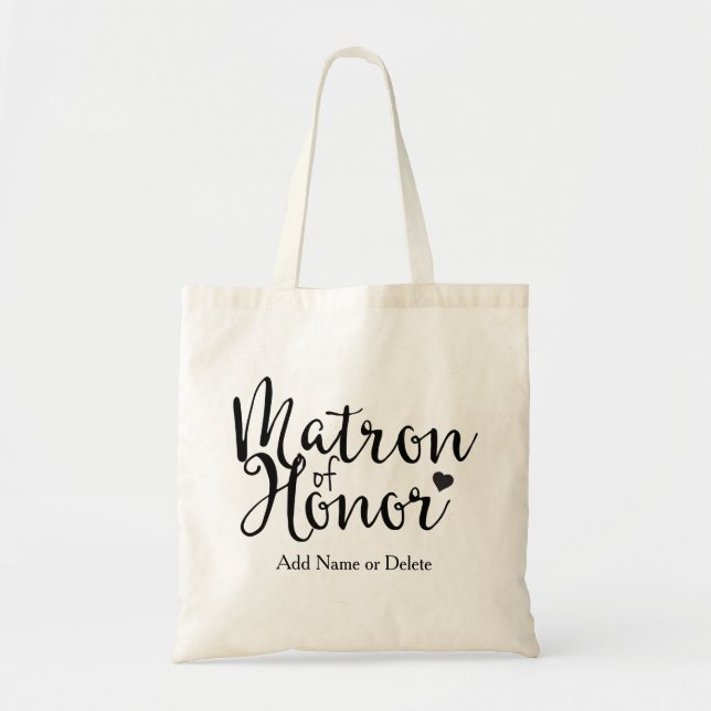 Matron of Honour Tote Budget Canvas Tote Bag (Front)