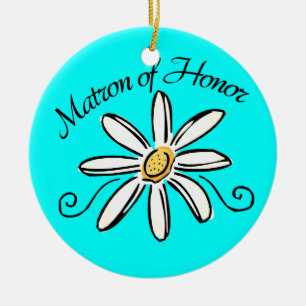 Matron of Honour Wedding Ceramic Tree Decoration