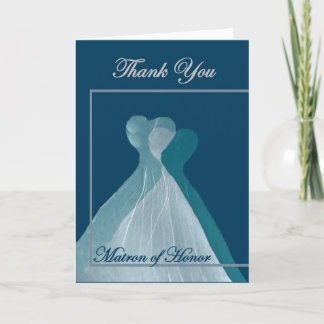 Matron of Honour Wedding THANK YOU Card