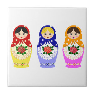 Matryoschka dolls tile