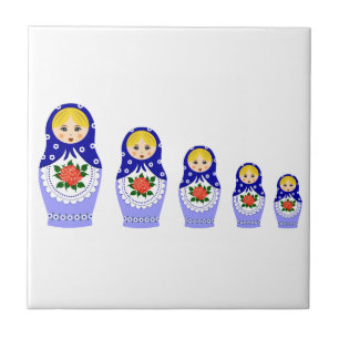 Matryoschka dolls tile