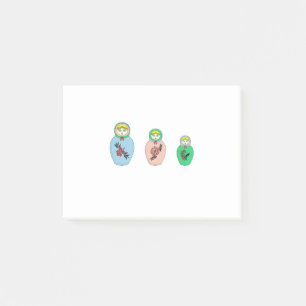 Matryoshka doll post-it notes