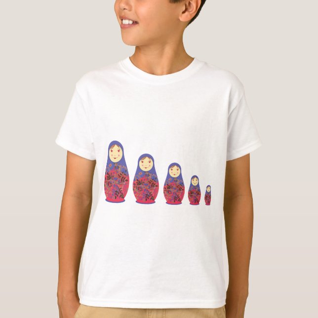 Matryoshka Doll ~ Russian Nesting / Babushka T-Shirt (Front)