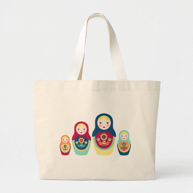 Matryoshka Dolls Large Tote Bag (Front)