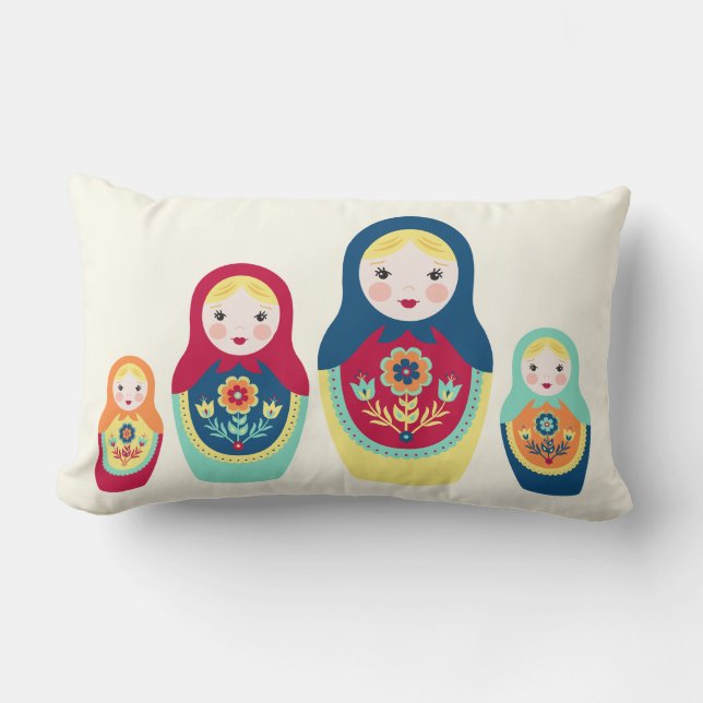 Matryoshka Dolls Lumbar Cushion (Front)